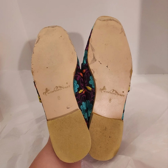 Montana West Floral Embroidered Slip On Mules in Size 8 / 38 - Picture 11 of 11